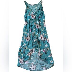 Teal Floral Dress